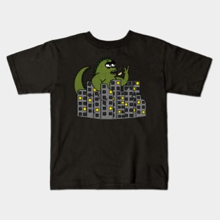 Rampaging Monster Takes a Tea Break Kids T-Shirt